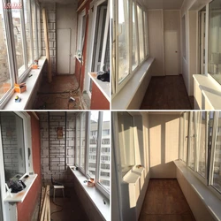 Loggia before and after photos