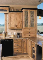 Wooden cabinets for kitchen photo