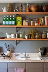 Closed shelves in the kitchen photo