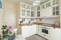 White Wooden Corner Kitchens Photo
