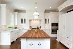 White wooden corner kitchens photo