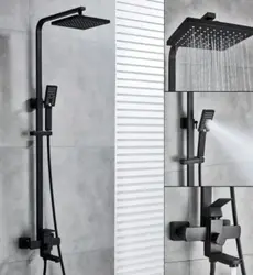 Black Shower For Bathroom Photo