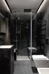 Чорны душ для ваннай фота