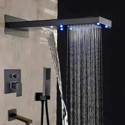 Black Shower For Bathroom Photo