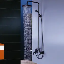 Black shower for bathroom photo