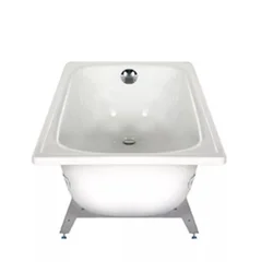 Photo steel bathtub with legs