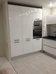 Kitchen oven with refrigerator photo