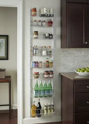Narrow shelves in the kitchen photo