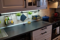 Roof Railing In The Kitchen Black Photo