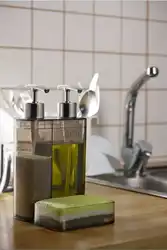 Photo of soap dispensers in the kitchen