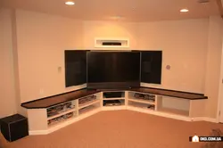 Living Room With Corner Cabinet Photo