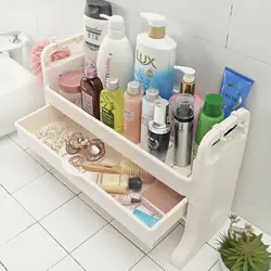 Photo of shampoos in the bathroom