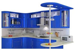 All blue corner kitchens photos