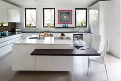 Kitchen with cutting table photo