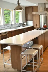 Kitchen with cutting table photo