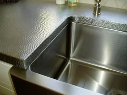 Metal countertops for kitchen photo