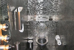 Metal Tiles In The Bathroom Photo