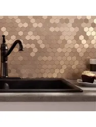 Металлическая плитка в ванной фото