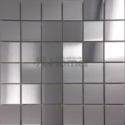 Metal tiles in the bathroom photo