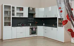 Corner Kitchens With Photo Glass