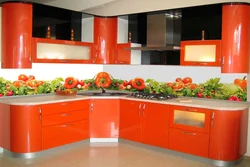 Corner kitchens made of glass photo