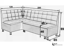 Фото размеры диванов для кухни