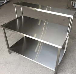 Metal table for kitchen photo