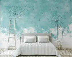 Wallpaper for bedroom dandelions photo