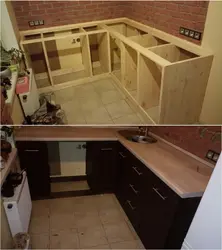 Kitchens made of wood photo dimensions