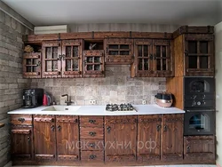 Кухни из дерева фото размеры