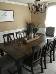Brown Table In The Kitchen Photo