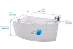 Bathtub dimensions for 150 photos