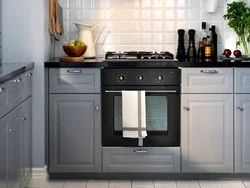 Kitchens with black oven photo