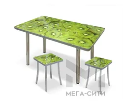 Green Kitchen Table Photo