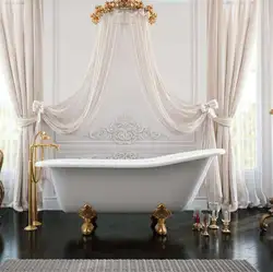 Acrylic bathtub with legs photo