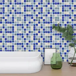 Self-adhesive mosaic for bathroom photo