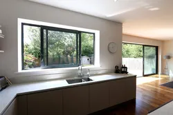 Aluminum windows for kitchen photo