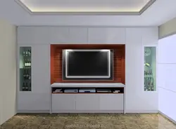 Built-in TV for living room photo