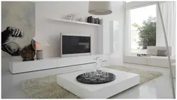 White living rooms for TV photo