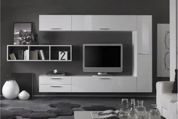 White living rooms for TV photo