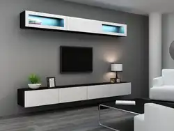 White Living Rooms For TV Photo