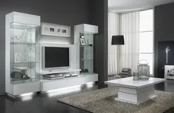 White living rooms for TV photo