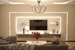 Living Room Photo Niches With Lighting