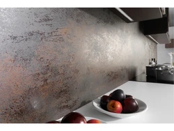 Gray plaster in the kitchen photo