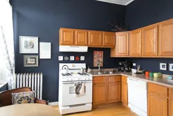 Kitchen on half wall photo