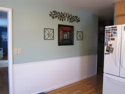 Kitchen on half wall photo