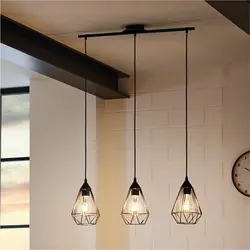 Black lamps for the kitchen photo