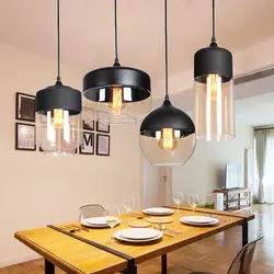 Black lamps for the kitchen photo