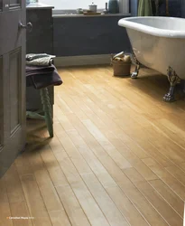 Vinyl laminate flooring in the bathroom photo