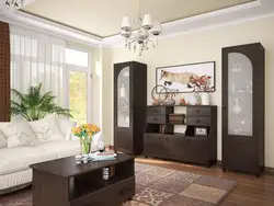 Wenge wardrobe in the living room photo